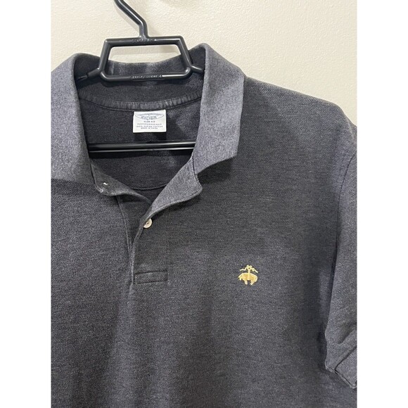 Brooks Brothers Mens Slim Fit Short Sleeve Polo Shirt Golden Fleece Logo Sz LG - Picture 5 of 8